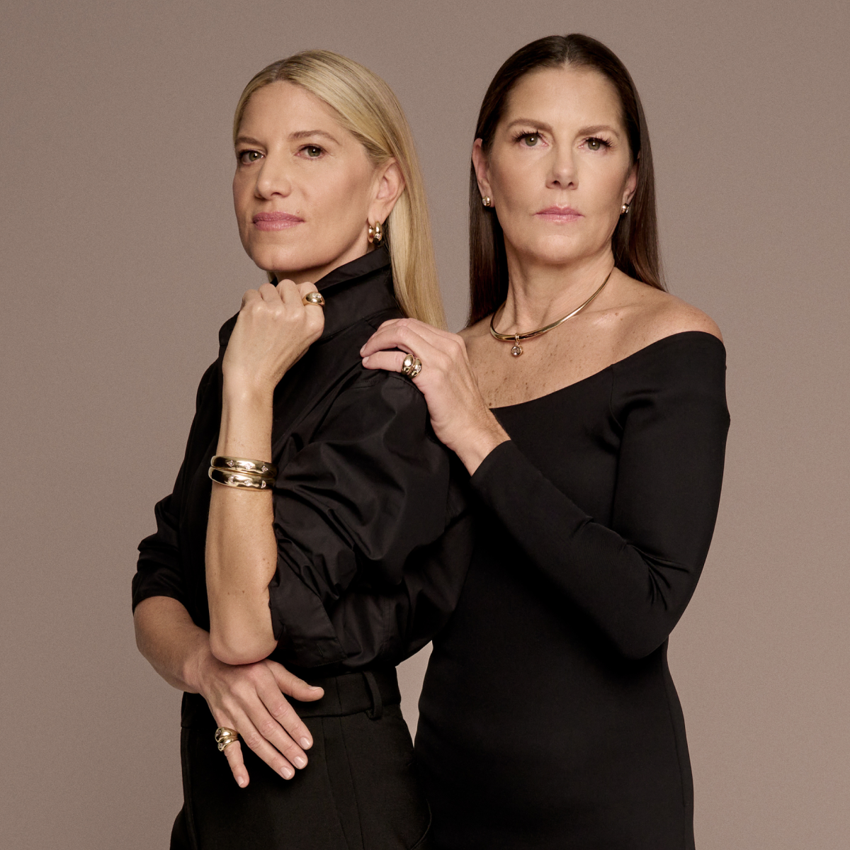 Petra & Meehan Flannery wearing VRAI created diamonds