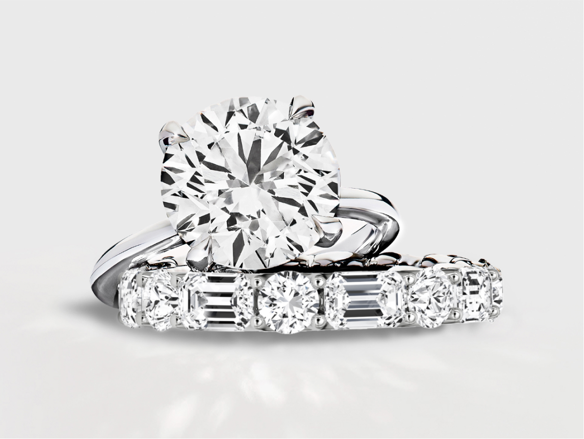 Image of Engagement featuring VRAI created diamonds