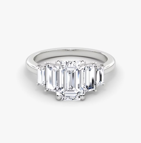 The Five Stone Heirloom Emerald engagement ring