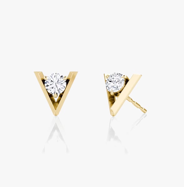 VRAI V Solitaire Studs