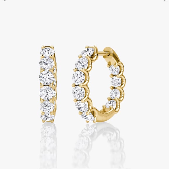 Half Eternity Hoop - 18mm - YG