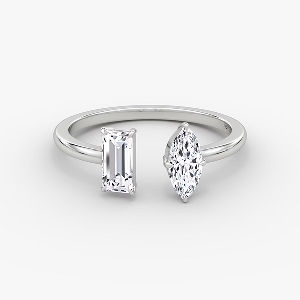 Mixed Cuff Ring - SS