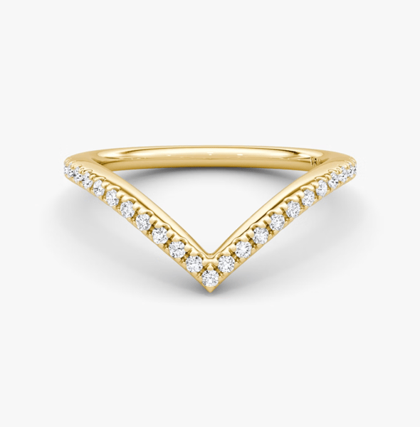 Signature V Pave Band - YG