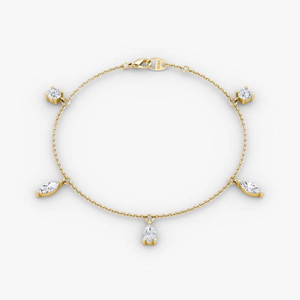 Floating Mixed Shape Bracelet - YG