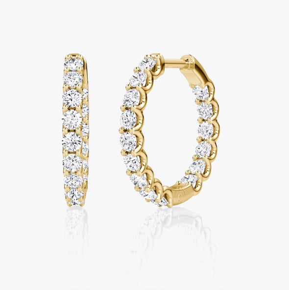 Eternity Hoop Full 18mm .75ct - YG