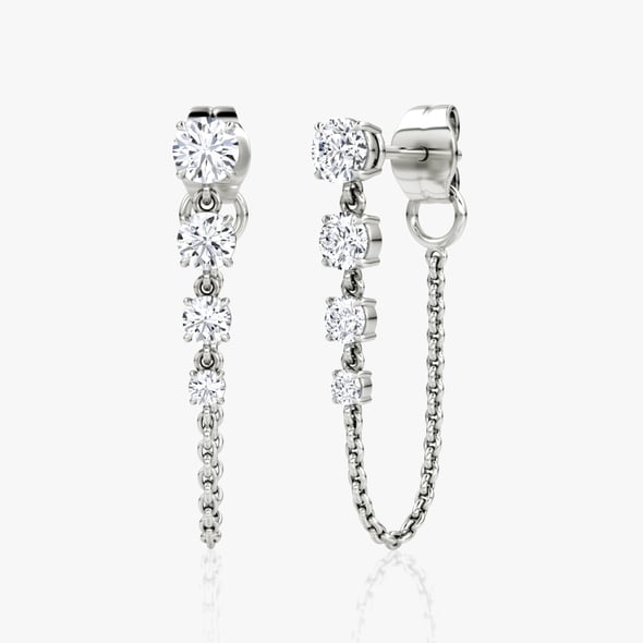 Linked Tennis Earring - WG