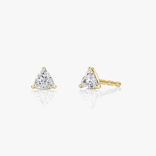Petite solitaire stud - Trillion - YG (2)
