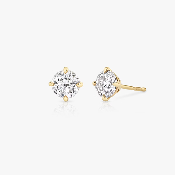 Solitaire Stud RB YG 1ct