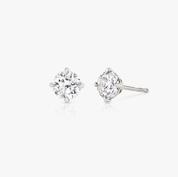 Solitaire Studs WG RB 1ct