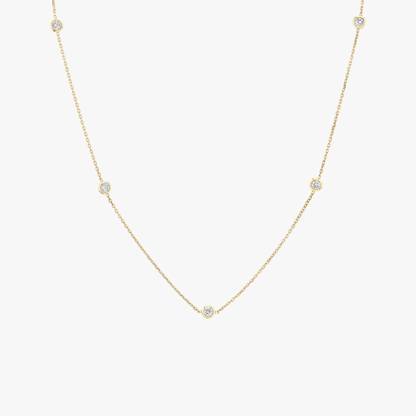 Bezel station necklace RB