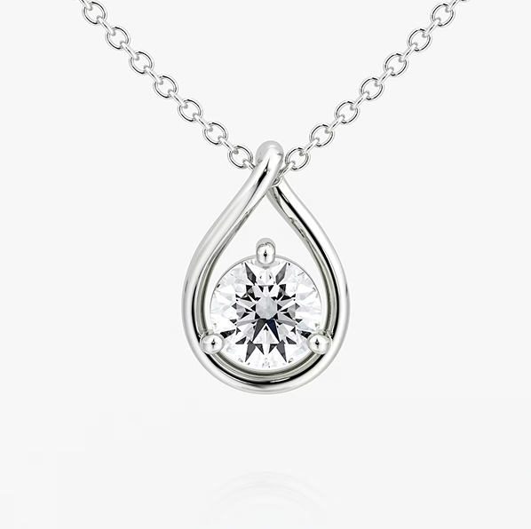 Pear Silhouette Necklace YG