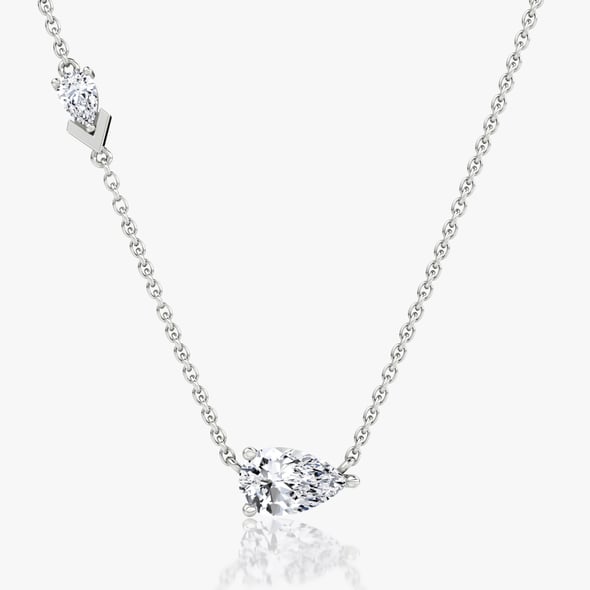 Toi et Moi Echo Necklace - Pear - WG