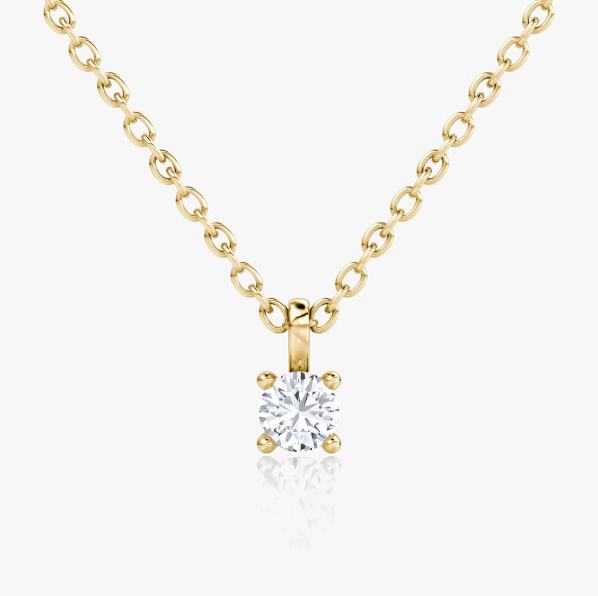 petite solitaire necklace