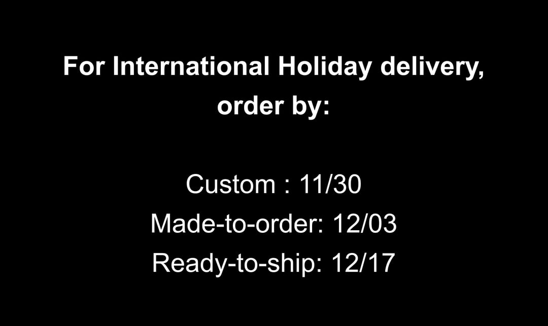 Holiday Shipping Cut Off Dates