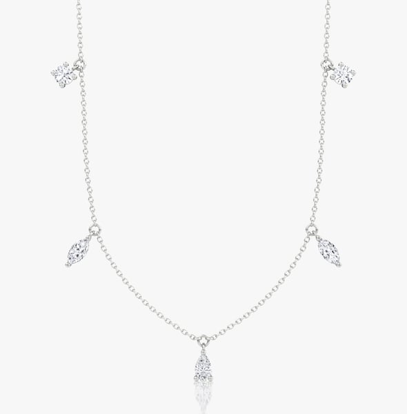 Floating Mixed Shape Necklace