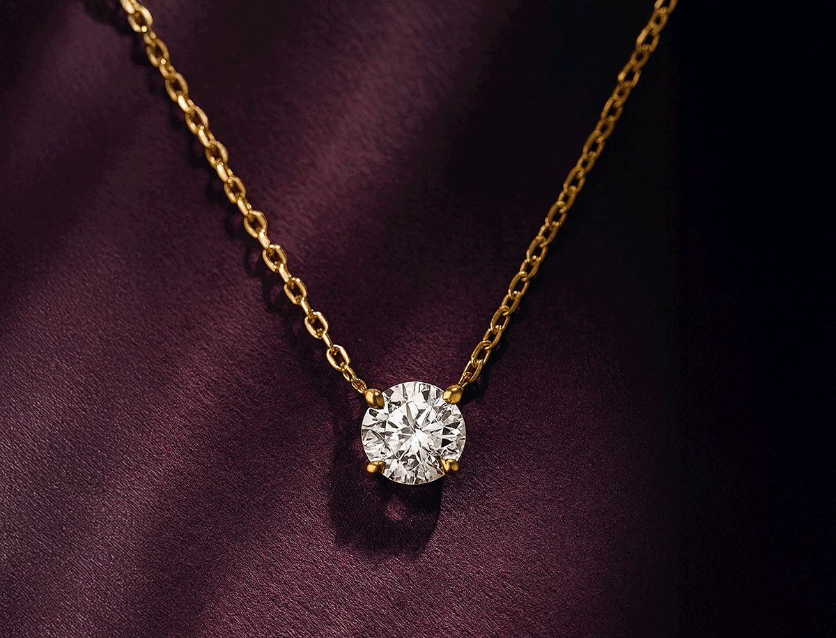 Solitaire Studs and Necklace