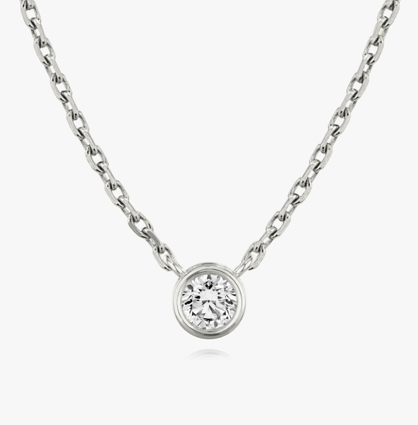 BEZEL SOLITAIRE NECKLACE