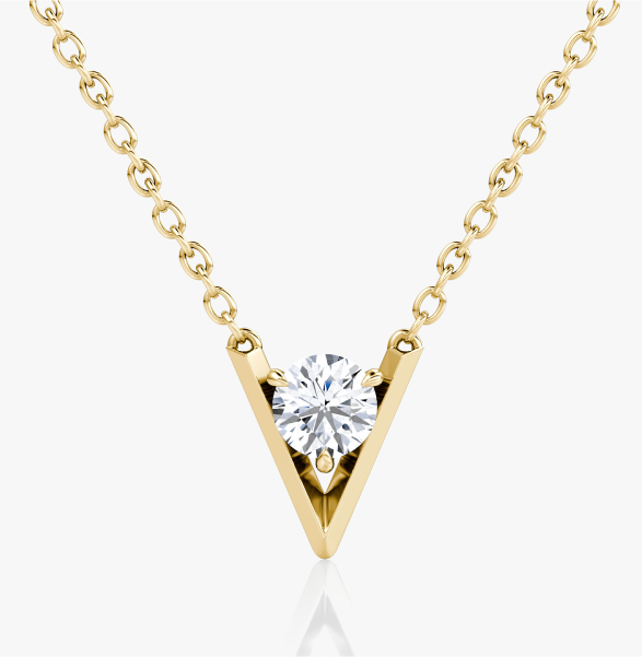 VRAI V SOLITAIRE NECKLACE