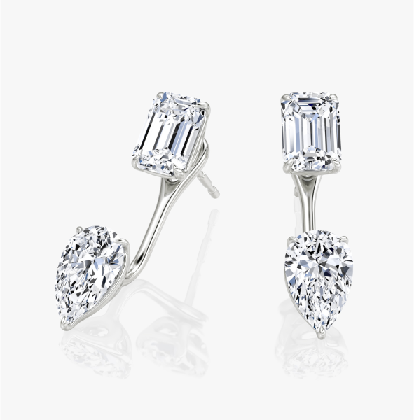 SOLITAIRE STUD & EAR JACKET