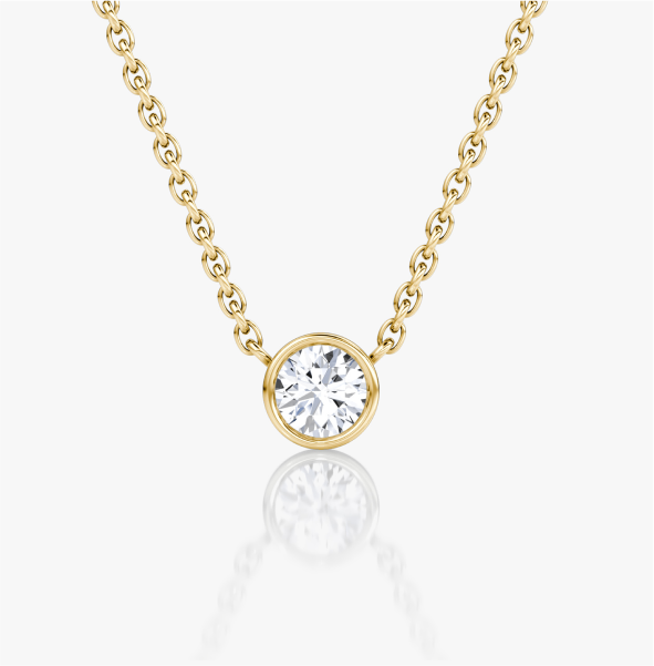 BEZEL SOLITAIRE NECKLACE